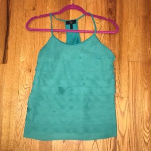 Aqua Turquoise Tiered Tank